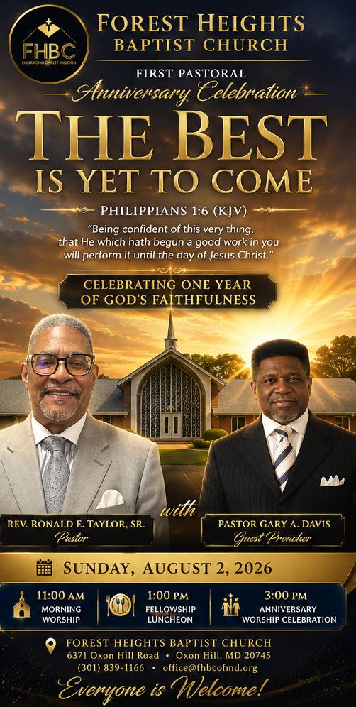 FHBC First Pastoral Anniversary